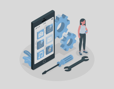imagem ilustrativa de um celular com aplicativos